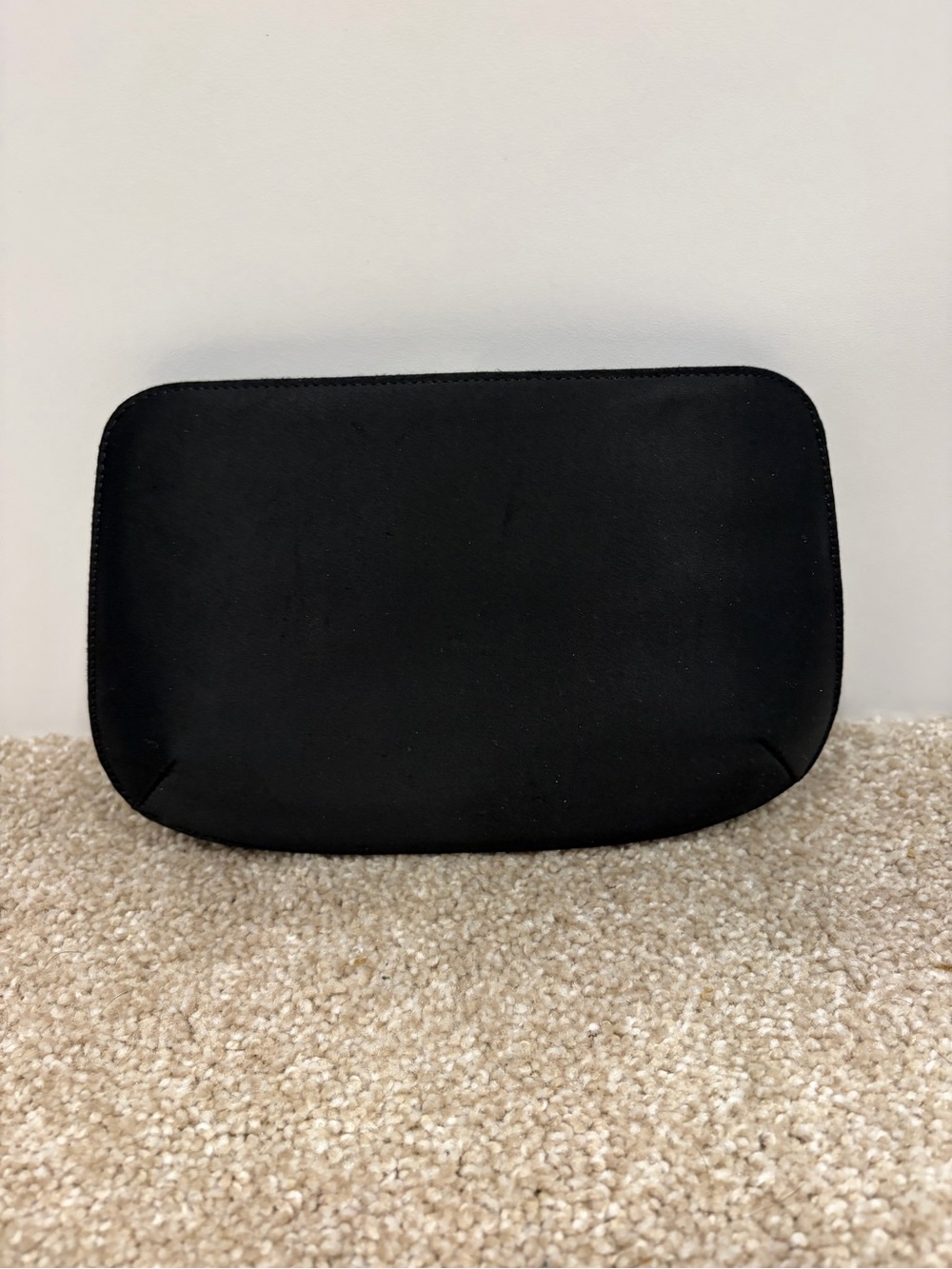 Giorgio Armani Black Satin Evening Clutch